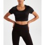 Defacto Fit Yuvarlak Yaka Kısa Kollu Crop Spor Tişört W8471AZ22SP