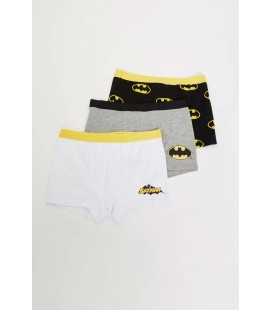 Defacto Siyah Erkek Çocuk Batman Baskılı Lisanslı Boxer Seti L1294A6