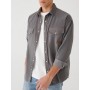 Mavi X Istanbul Logo Baskılı Gri Gömlek Oversize 0210140-70140