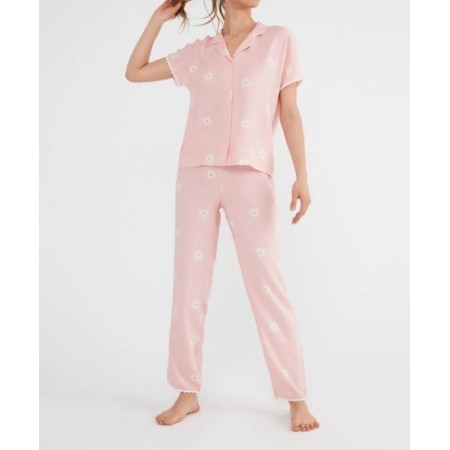 Suwen Kadın Daisy Maskulen Pijama Takımı SH21695660B