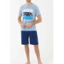 U.S. Polo Assn. Erkek Mavi Melanj T-shirt Şort Takım 18444