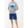 U.S. Polo Assn. Erkek Mavi Melanj T-shirt Şort Takım 18444