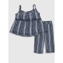 LC Waikiki Kız Bebek Koyu Mavi Çizgil Lel Bebek Takımları 0SD107Z1