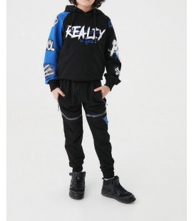 Realty Baskılı Kapüşonlu Erkek Çocuk Sweatshirt