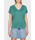 Mavi Kadın V Yaka Yeşil T-Shirt 167842-28796