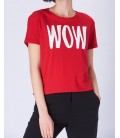 Mavi Kadın Wow Baskılı Kırmızı T-Shirt 167892-28805
