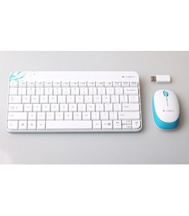 Logıtech  Beyaz Kablosuz Klavye Mouse Set Mk240