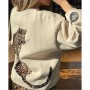 Quzu Kadın Leoparlı Sweatshirt 23K17655