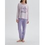 Dagi Mor Uzun Kol Pamuklu Pijama Takımı 22SW17128BD_MOR