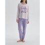 Dagi Mor Uzun Kol Pamuklu Pijama Takımı 22SW17128BD_MOR