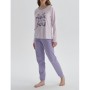 Dagi Mor Uzun Kol Pamuklu Pijama Takımı 22SW17128BD_MOR