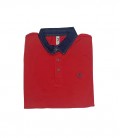 Jsco Denim Polo Yaka Ctn Pıke Kırmızı Pamuk Tişört 7103