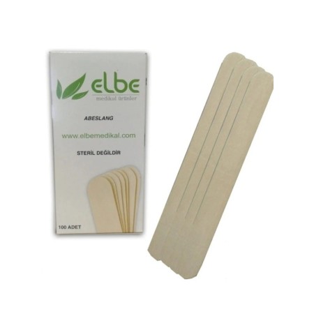 ELBE (maun) Abeslang & Tahta Dil Basacağı & Spatula 100 Adet elbekt