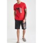Defacto Erkek Kırmızı Nba Lisanslı Chicago Bulls Baskılı Slim Fit Pijama Takımı T9540AZ21SP