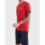 Defacto  Erkek Kırmızı Regular Fit Marin Baskılı Pijama Takımı U6056AZ21SM