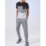 Defacto  Erkek Siyah Regular Fit Renk Bloklu Pijama Takımı V5722AZ21AU