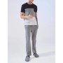 Defacto  Erkek Siyah Regular Fit Renk Bloklu Pijama Takımı V5722AZ21AU