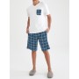 Defacto Regular Fit Kare Desenli Pijama Takımı U6074AZ21HS