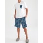 Defacto Regular Fit Kare Desenli Pijama Takımı U6074AZ21HS