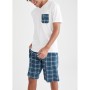 Defacto Regular Fit Kare Desenli Pijama Takımı U6074AZ21HS