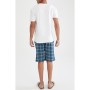 Defacto Regular Fit Kare Desenli Pijama Takımı U6074AZ21HS