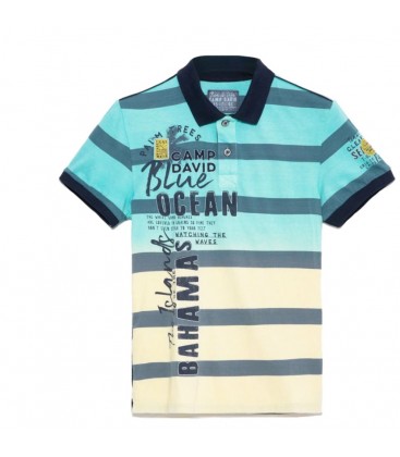 Camp David Colorblock Beach Life Polo Yaka Banana  Sun Tişört Yeşil CB2305-3657-22