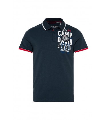 Camp David Erkek Lacivert Polo Yaka Tişört CB2304-3666-21