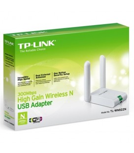 TP-LINK TL-WN822N 300 Mbps N Kablosuz 2x3dBi Antenli USB Uzatma Kablolu Yüksek Kazanımlı USB Adaptör