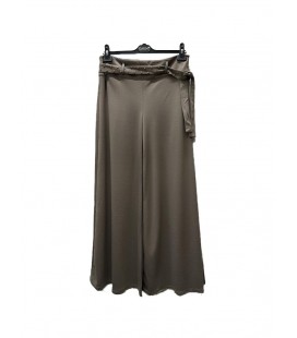 T-dee Concept Kadın Kahverengi Kemerli Kuşaklı Bol Paça Pantolon 92022