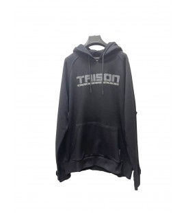 G-Tasion Athleisures Erkek Kapüşonlu Siyah Sweatshirt H00001