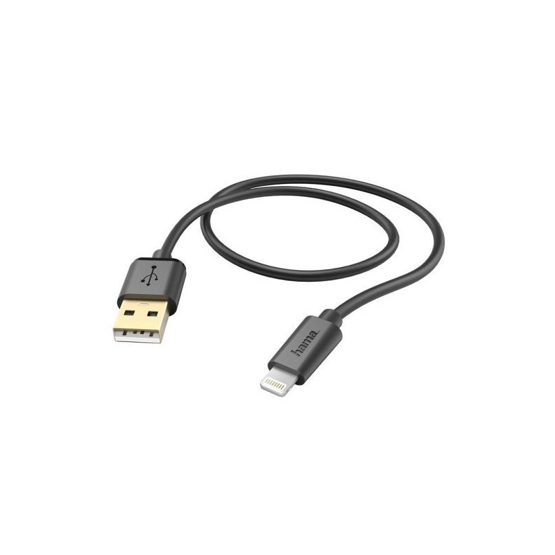 7 Hama Black Iphone USB cable 1.5 m