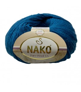 Nako Pure Wool 3,5 Saf Yün El Örgü İpliği 100 gr 5400 Petrol Mavi