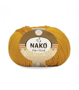 Nako Pure Wool 3,5 Saf Yün El Örgü İpliği 100 gr 10429 Hardal