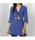 Trendyol  Gündelik Normal Kollu Kendinden Tasarım Kadın Mavi Elbise TBESS18BB0540