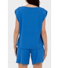 U.S. Polo Assn. Kadın Mavi O Yaka Regular Fit T-Shirt 1576405