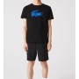 Lacoste SPORT Erkek Regular Fit Bisiklet Yaka Baskılı Siyah T-Shirt TH2042 - 985