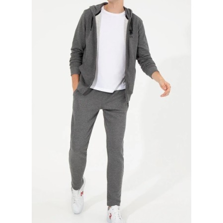 U.S. Polo Assn. Bağlamalı Bel Slim Fit Gri Erkek Eşofman Altı Henbıxsk022