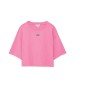 Mavi Logo Baskılı Pembe Crop Tişört 1611585-84670