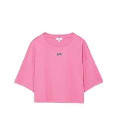 Mavi Logo Baskılı Pembe Crop Tişört 1611585-84670
