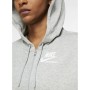 Nike DD5671-063 Kapüşonlu Standart Kalıp Açık Gri - Beyaz - Siyah Kadın Fermuarlı Sweatshirt