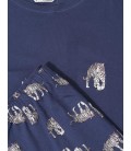 Marks & Spencer Mavi Saf Pamuklu Uzun Kollu Pijama Takımı T37004436X