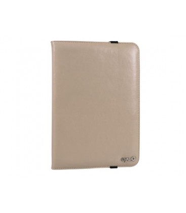 EYEQ EQ-PSTABDEBE10 10.1" UNIVERSAL TABLET CASE COVER FAUX LEATHER BEIGE