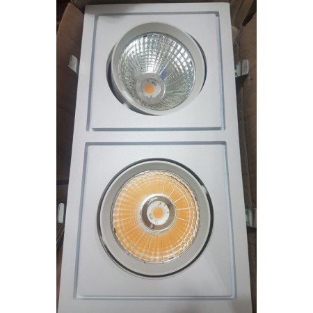 İkili Led Hareketli Spot Tavan Gömme Aydınlatma 2x36w