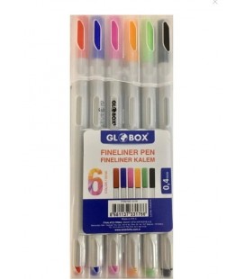 Globox Fineliner Kalem 6 Lı Plastik Kutu 0,4mm 3176