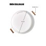 Kitchen Trend 2'Li Ahşap Kulplu 51 Cm Metal Tepsi Ve 37 Cm Beyaz Tepsi Çay Kahve Sunum Tepsisi