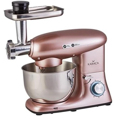 Karaca Multichef Stand Mikser, 1400W, 5.5L Hacim, Paslanmaz Çelik, Rose Gold