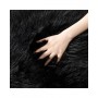 Kuzu Post Halı Peluş Dikdörtgen Premium Siyah Dolgun Tüylü Peluş-DİK-SİY 60x100