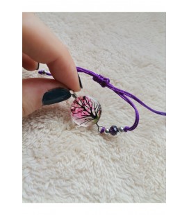 Fashion Bracelet Çiçek, Ağaç ve Kelebek Desenli Oval Cam Bileklik