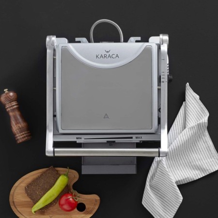 Karaca Inox Granit Izgara Ve Tost Makinesi 2000W Paslanmaz Çelik