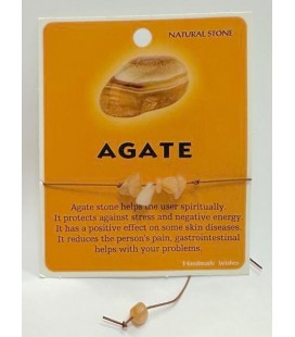 Natural Stone Agate Doğal Taş İpli Bileklik